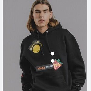 RSQ Black Smile More Graphic Hoodie